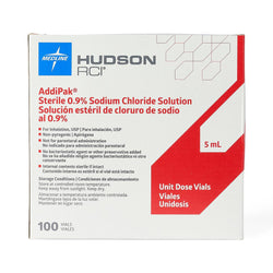 ADDIPAK 0.9% Saline Solution Unit Dose Vials | Sterile Sodium Chloride 3mL, 5mL, 15mL – For Nebulizers, Wound Care & Contact Lens Insertion