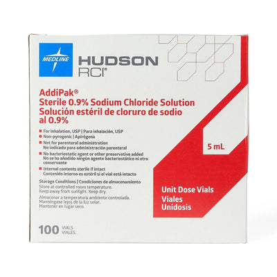 ADDIPAK 0.9% Saline Solution Unit Dose Vials | Sterile Sodium Chloride 3mL, 5mL, 15mL – For Nebulizers, Wound Care & Contact Lens Insertion